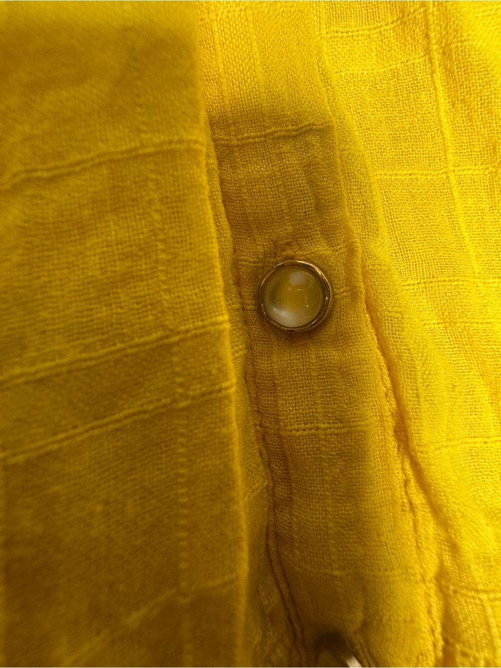 Anthropologie x RAHI Yellow Eyelete Long Sleeve Mini Shirtdress XS - Picture 12 of 13